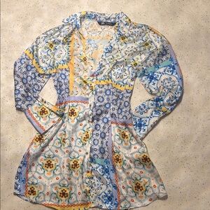 Zara Multicolor Patterned Blouse